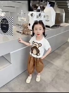 setelan korean anak peremouan 1-12tahun set cargo anak