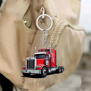 1 piece of truck pattern multifunctional keychain DIY backpack hanging decoration Can be used for car decoration