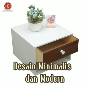 Dekorasi Kamar Aesthetic dengan Rak Nakas Laci Tempel Dinding Minimalis 30x30cm