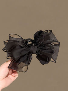 Black Butterfly Knot Hair Clip Womens New 2023 Korean Style Princess Hair Accessories Elegant Lady Wind Hair Grips Hairpins
