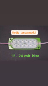 lampu led kedip tanpa modul  otomatis  ultrasonic 12 mata dc 12 - 24 volt