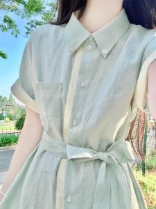DANTING | Unique and Beautiful Waist-Emphasized Green Dress