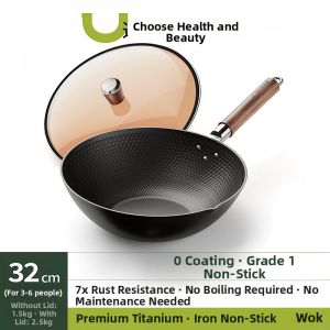 DUMIK | Uncoated Cast Iron Wok