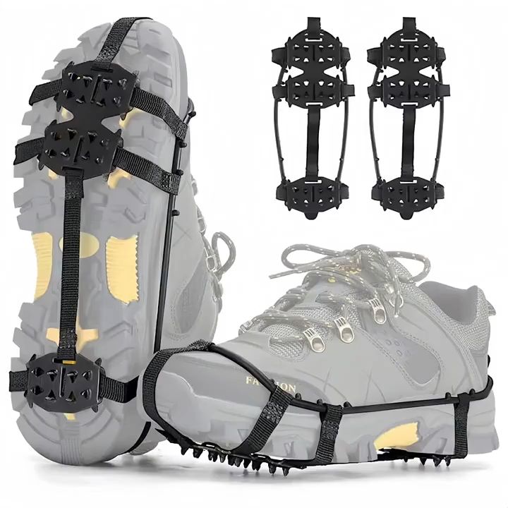 MLADEN 24 Teeth Ice Gripper Anti Slip Ice Claw Ice Gripper Spike Grips Cleats Non Slip Shoe Cover Outdoor Climbing Snow