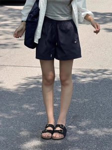 Quần Short Công Sở Nam Mùa Hè Mỏng Thoáng Khí Rộng Rãi Ống Đứng Quần Dài Năm Phần Quần Ống Rộng Phong Cách Mỹ