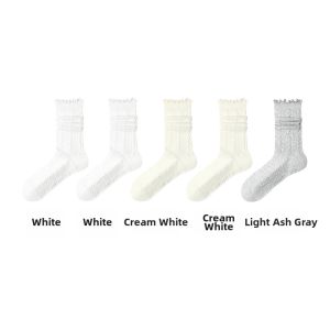 B&C.Room | Floral Lace Ruffle Ankle Socks Mid-calf
