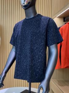 Summer Designer Line Cool Touch Liquid Ammonia Cotton Tie Dye round Neck Short Sleeve T-Shirt Casual Loose Fit Youth Fashion