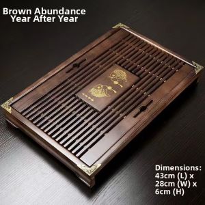 Living Room Bamboo Drainage Tea Tray Set