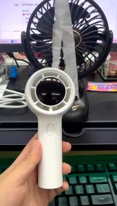 Mini Portable Fan USB Rechargeable Handheld Jet Fan Strong Wind 100 Gear Speed Adjustable Turbo Fan Small Desktop Fan
