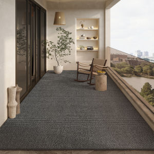 MIMARIJI | Waterproof Sunscreen Non-washable Wipeable Flax-look Premium Balcony Mat