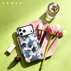Potdemiel | Ốp Lưng Cứng Hai Lớp Họa Tiết Rằn Ri Trung Tính Cho iPhone 17/16/15/14/13 Pro Max Chống Rơi Chống Sốc Chống Xước Viền TPU Mềm