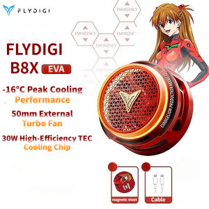Flydigi B8X EVA Magnetic Phone Cooler Fan Ultra Fast Heat Dissipation Frequency Conversion RGB Radiator for iPhone iPad Android
