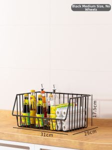 Mobile Multi-functional Kitchen Storage Rack Three Tiers