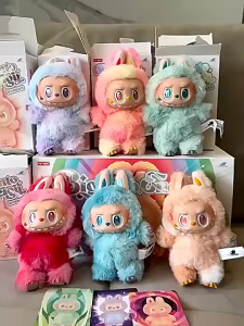 Doll Figures Labubu Series Collectible Labubu Plush Keychain Cartoon Labubu Plush Doll Lady/Girls