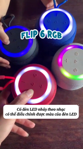 Loa bluetooth FLIP6 RGB loa xách tay âm bass cực mạnh thiết kế đèn LED hiện đại chống nước pin trâu