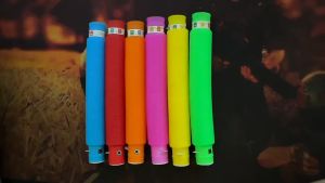 Pop Tube With Light Decompression Luminous Pop Tube Toy Birthday Party Christmas/Pop Tube