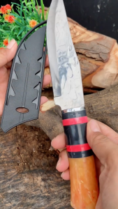 มีดทำครัว Kakufu Knife ด้ามเรซิ่น  สไตล์ญี่ปุ่น แล่เนื้อ หั่นเนื้อ รุ่น RBK-26 มีดทำครัวอเนกประสงค์