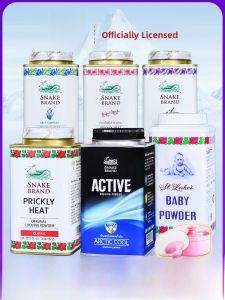 Snake Brand Sweat Absorbing Powder Baby Cooling Powder Adult Anti-Sweat Training Military Style for Men And Women Infant Care