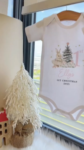 [SG Seller] Customised Baby Bodysuit Christmas Collection Baby Romper Gift for baby Jumpsuits Romper