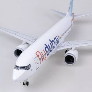 Diecast Souvenir Model 47CM B737 Airways Resin Dubai Airplane With Light Toys Airline Collection Gifts Plane Toys For Kids