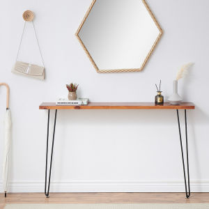 Scandinavian Solid Wood Entrance Is Extremely Narrow Console Console Tables Wall Strip Several Table Iron Home Super Narrow Corridor Table