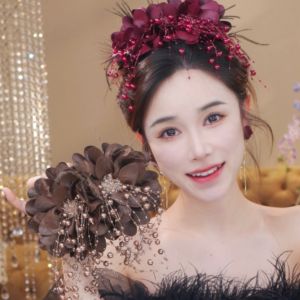 Luxurious Feather Hair Clip for Autumn Winter Scalp Volumizing Shark Tail Hairpin Fashionable Hair Accessories Headwear