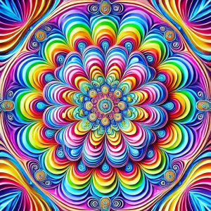 Kayou | Paint By Numbers Mandala Floral Kit Pre Drawn Canvas Acrylic Paint Set Stress Relief DIY Craft Wall Decor Gift for Adults
