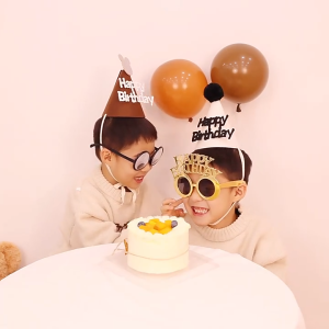 Korean Style Felt Party Hats Cute Funny Happy Birthday Cone Hat for Kids Adults Birthday Party Decorations Supplies
