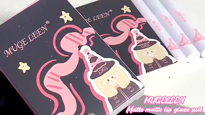 [SET ISI 5] Lipgloss Muge Leen Matte Lip Glaze Sweet 10gr / Lipstick Matte Tahan Lama