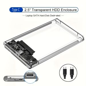 Congdi | 2.5" Hard Drive Enclosure Ultra-Fast 5Gbps,ABS Material Tool-Free External Storage Case for 7mm/9.5mm SATA HDD & SSD