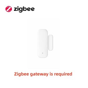 Zigbee Door Window Entry Sensor Security Burglar Magnetic Alarm Smart Life Contact Detector For Alexa Google Home Tuya 2MQTT Hub