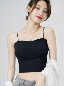 เสื้อกั๊กสายเดี่ยวสำหรับผู้หญิง 2025 ฤดูร้อน แฟชั่นใหม่ เสื้อชั้นในเสริมหน้าอก ทรงเข้ารูป เสื้อชั้นในหลังสวย ผ้าไนลอนเนื้อหนา