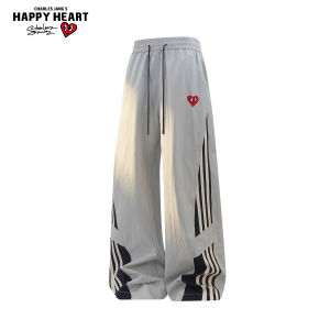 CHARLES JANGS HAPPY HEART | Relaxed Straight Summer Casual Pants