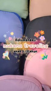 ELSA88-Mukena rainbow traveling mini pouch pelangi size anak tanggung 7-10tahun