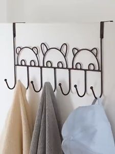 Hook Behind The Door Rack Wall Without Perforation Door Hanger Clothing Bag Storage European Style Simple Atmospheric Decoration