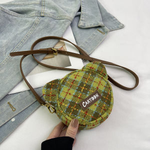 Autumn and Winter Cartoon Cute Suede Small Bag Female 2024 New Arrival Exquisite Mini Shoulder Crossbody Super Hot Small round Bag