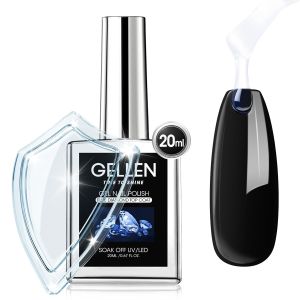 GELLEN Gel Top Coat 20ml High Shine Clear Nail Polish Care Soak Off UV LED Light Needed for DIY Manicure Art Home Salon Supplies