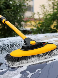 Car Cleaning Brush Car Wash Brush Telescoping Long Handle Cleaning Mop Chenille Broom Auto Accessories Microfiber Adjustable Length Car Clean Brush