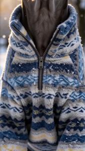 Turtleneck Dog Sweater for Medium Large Dogs Thick Thermal Fleece Cold Weather Coats with Half Zipper Jumper Winter Pet Clothes