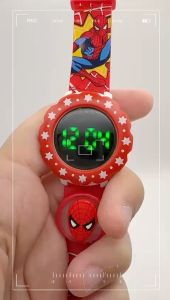 (K119) Jam Tangan Digi / Digital Spiderman Casual Cute Cartoon Kids Watch