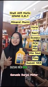 Oli Shell Advance AX5 Matic 20W40 08L semua motor Matic