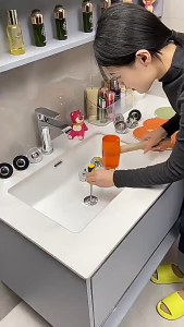 Nút chặn thoát nước chậu rửa mặt có chức năng lọc rác
