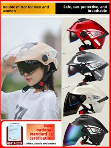 KaiFa | 3C Certified Summer Helmet for Electric Bicycles Men and Women Dual Mirror Sun Protection Breathable