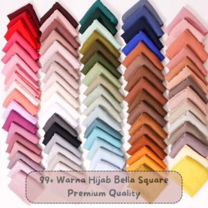 paket hemat 10 pcs segi empat bela poli katun premiyum kerudung hijab kekinian