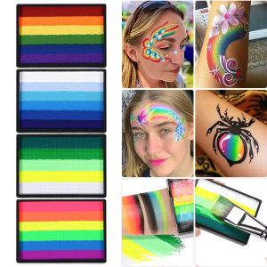 50g Water-Based Face Body Paint Palette-กริดทําความสะอาดง่ายเหมาะสําหรับการแสดงบนเวทีและฮาโลวีนรูปแบบพื้นผิวครีม