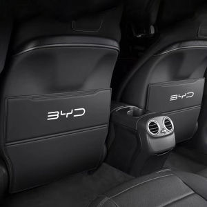 2PCS Leather Car Seat Back Anti Kick Cushion For BYD Tang F3 E6 Atto Yuan Plus Song Max F0 G3 I3 Ea1 Dmi 2din 2014 G6 Qin Pro