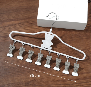 Stainless Steel Clothesline Holder Indoor Balcony Anti- Wind Underwear Drying Rack Multi Clip Hanger Baby Socks Clip Organizer