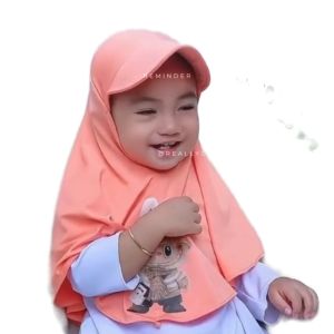 Jilbab Instan Bayi dan Anak Dengan Karakter Labubu HB