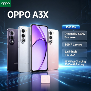 OPPO | 2026 new OPPO A3X phone 8GB RAM 256GB ROM Mediatek Helio P35 Octa-Core Processor 6.5 HD+ Display Dual 13MP + 2MP Camera
