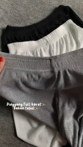 Celana Kekinian Wanita Anti Kusut Korean Style Celana Kerja Kantor Kulot Loose Highwaits Trousers